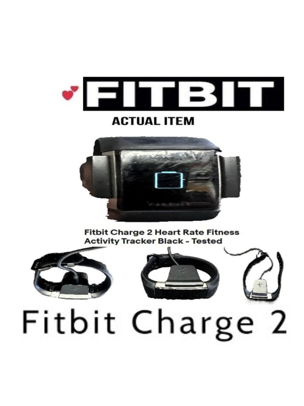🛑 FITBIT 🆒 CHARGE 2 ➕ FITNESS BAND Heart Rate WRISTBAND Smart WATCH 💸BUY NOW❗